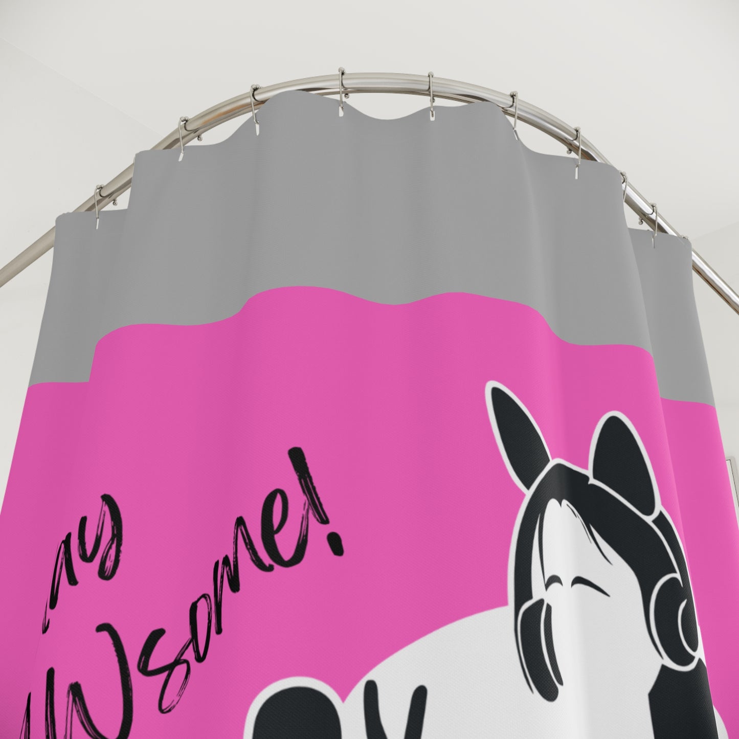 Stay CLAWsome Inspirational shower curtain