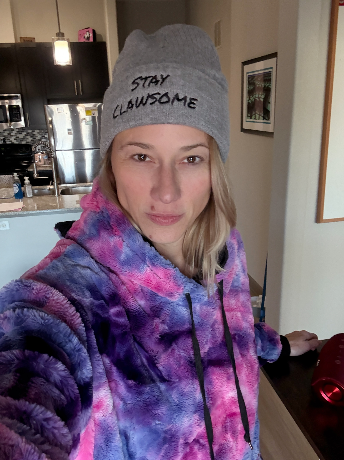 Stay Clawsome Ribbed Knit Beanie, Winter Hat
