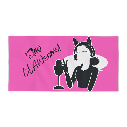 Stay CLAWsome Beach Towel