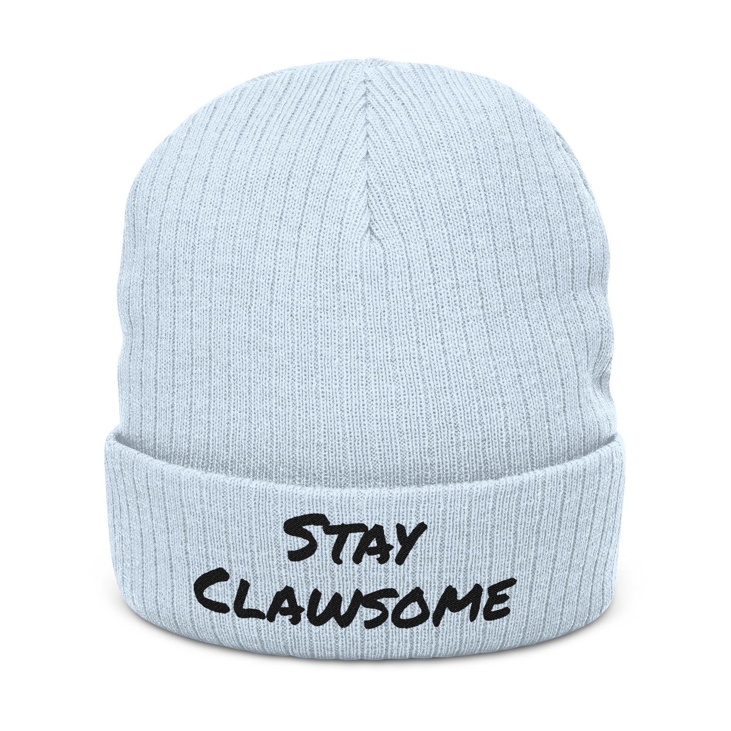 Stay Clawsome Ribbed Knit Beanie, Winter Hat